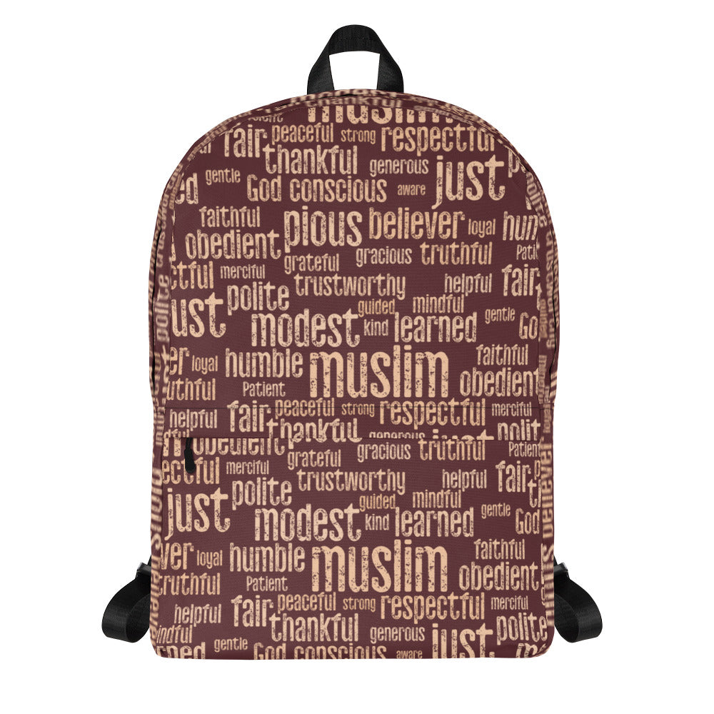 This is Muslim. Backpack in Mauve