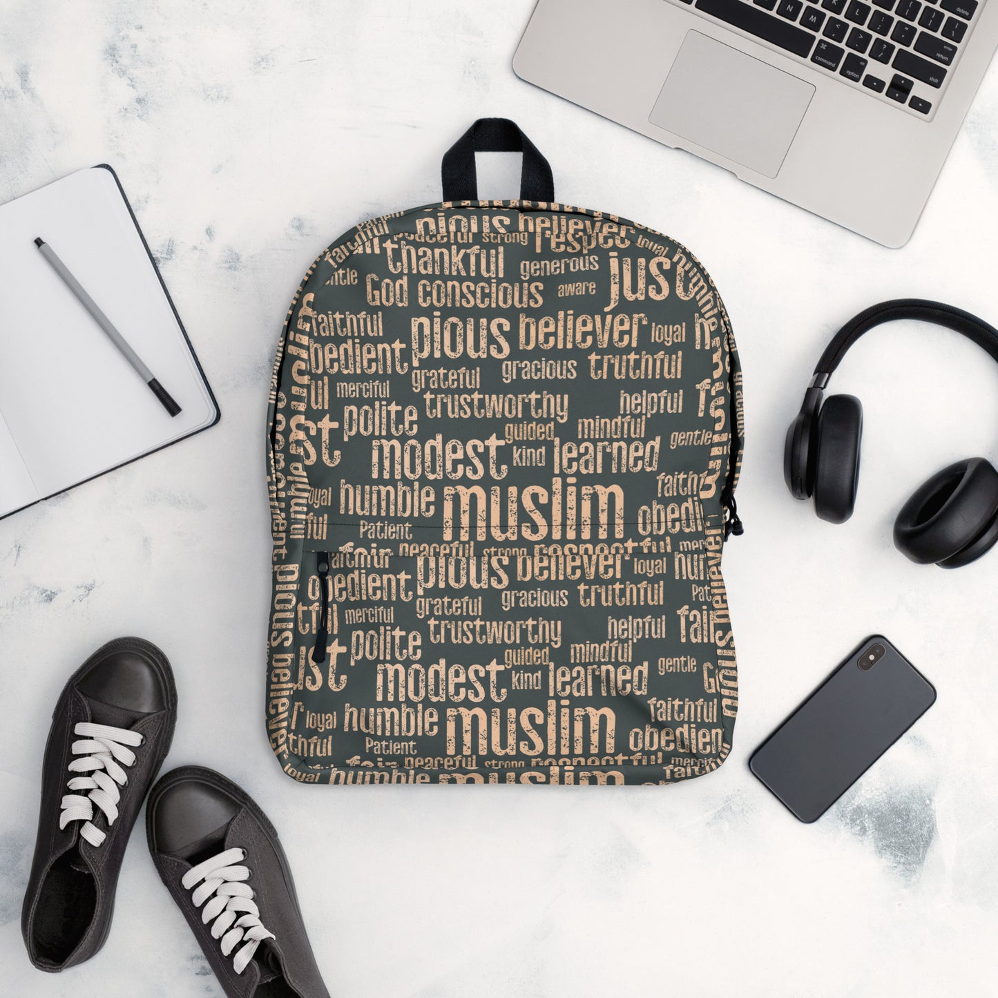 This is Muslim. Backpack in Green.