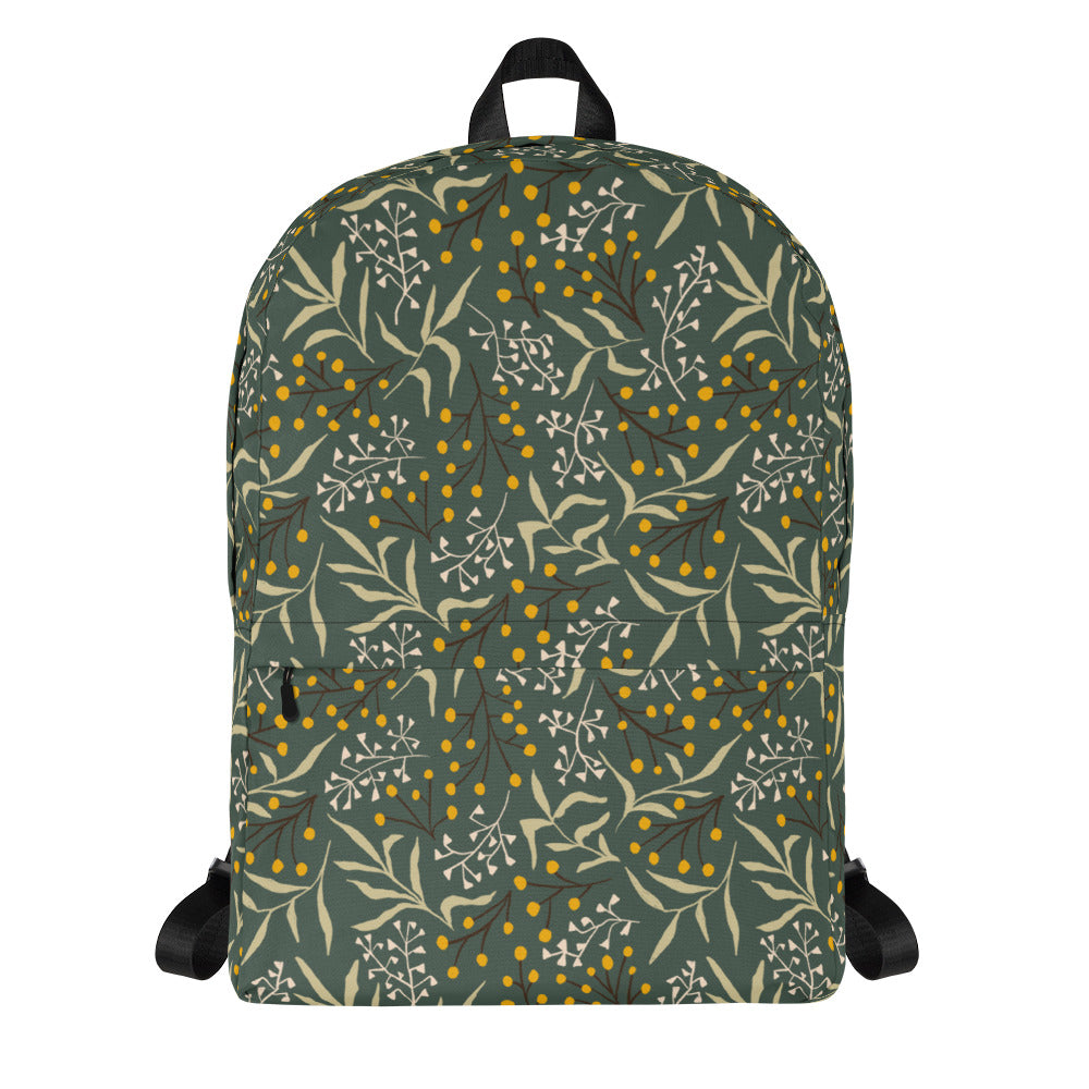 Olive Floral Backpack