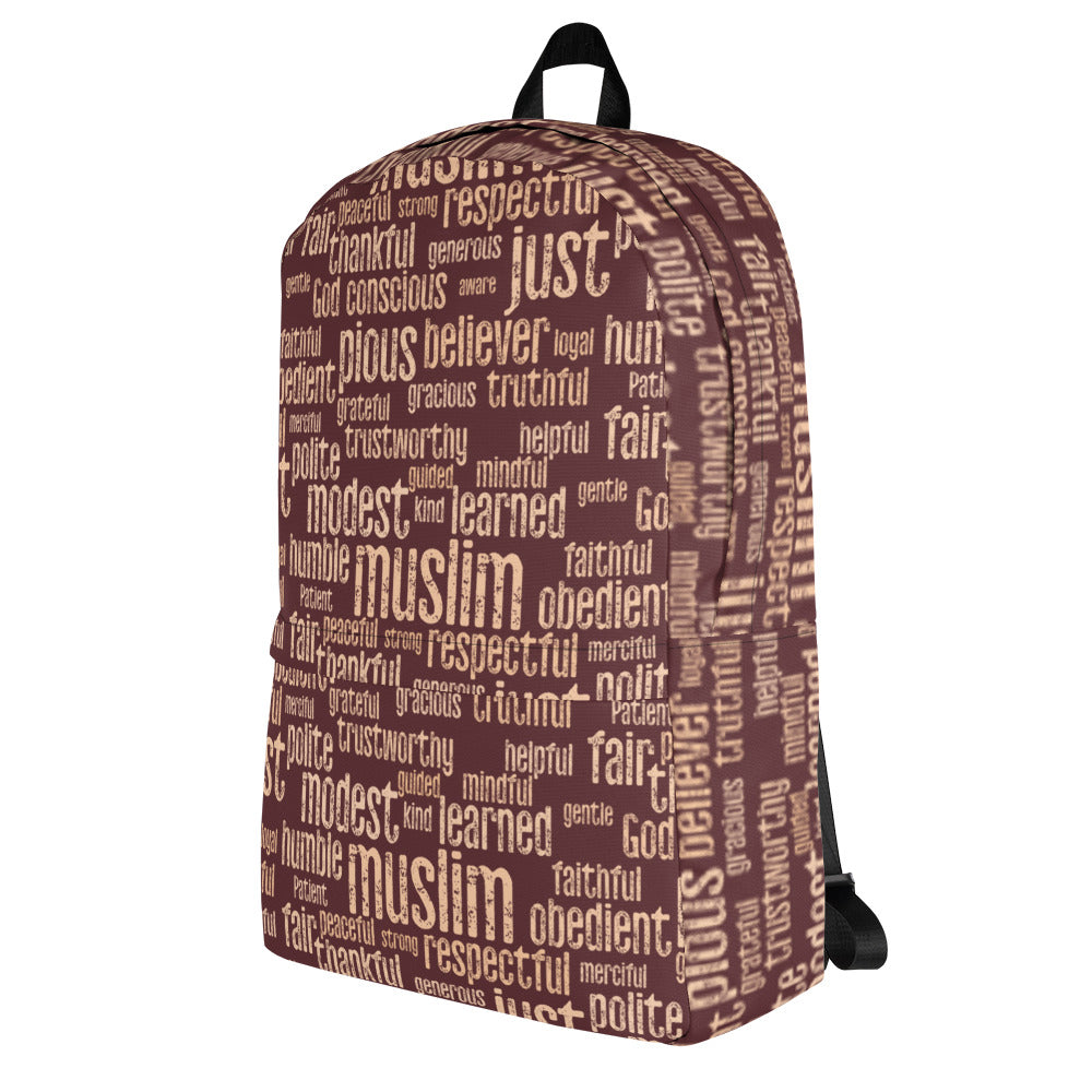 This is Muslim. Backpack in Mauve