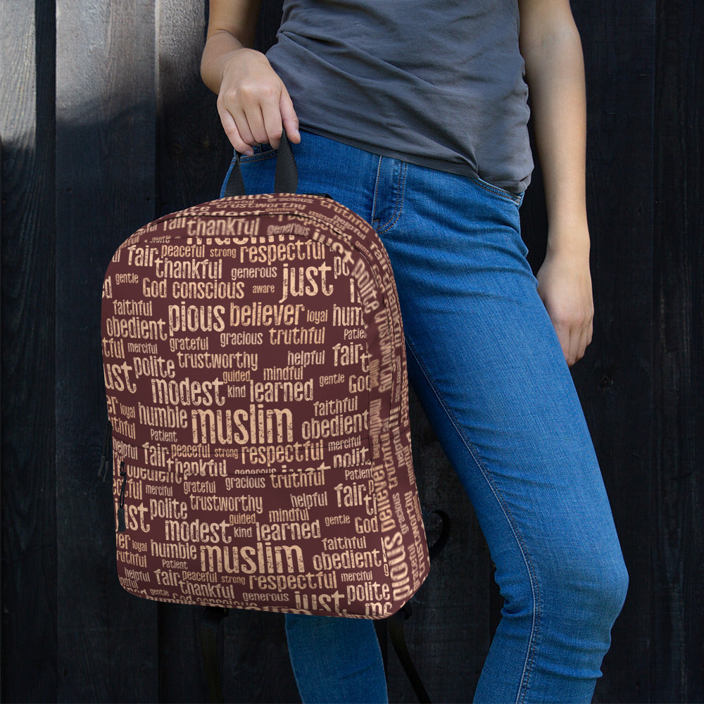 This is Muslim. Backpack in Mauve