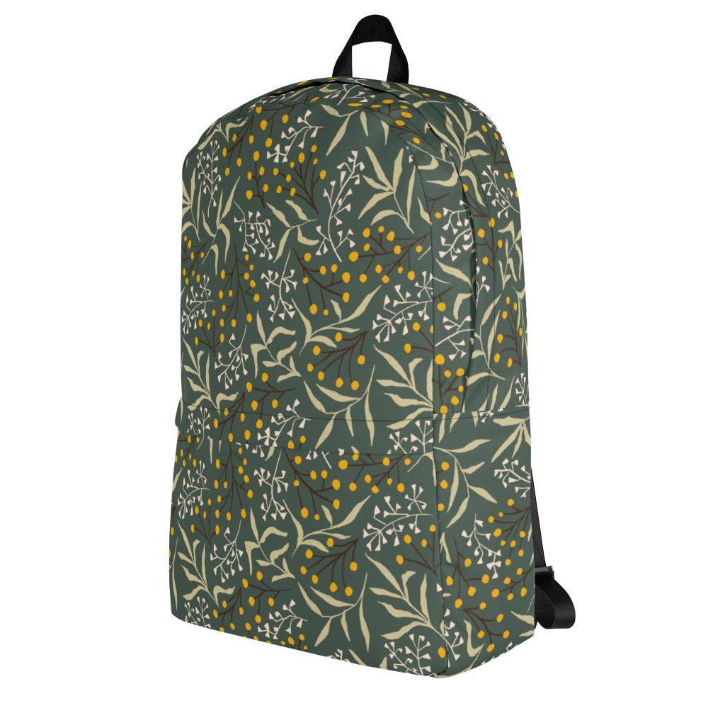 Olive Floral Backpack