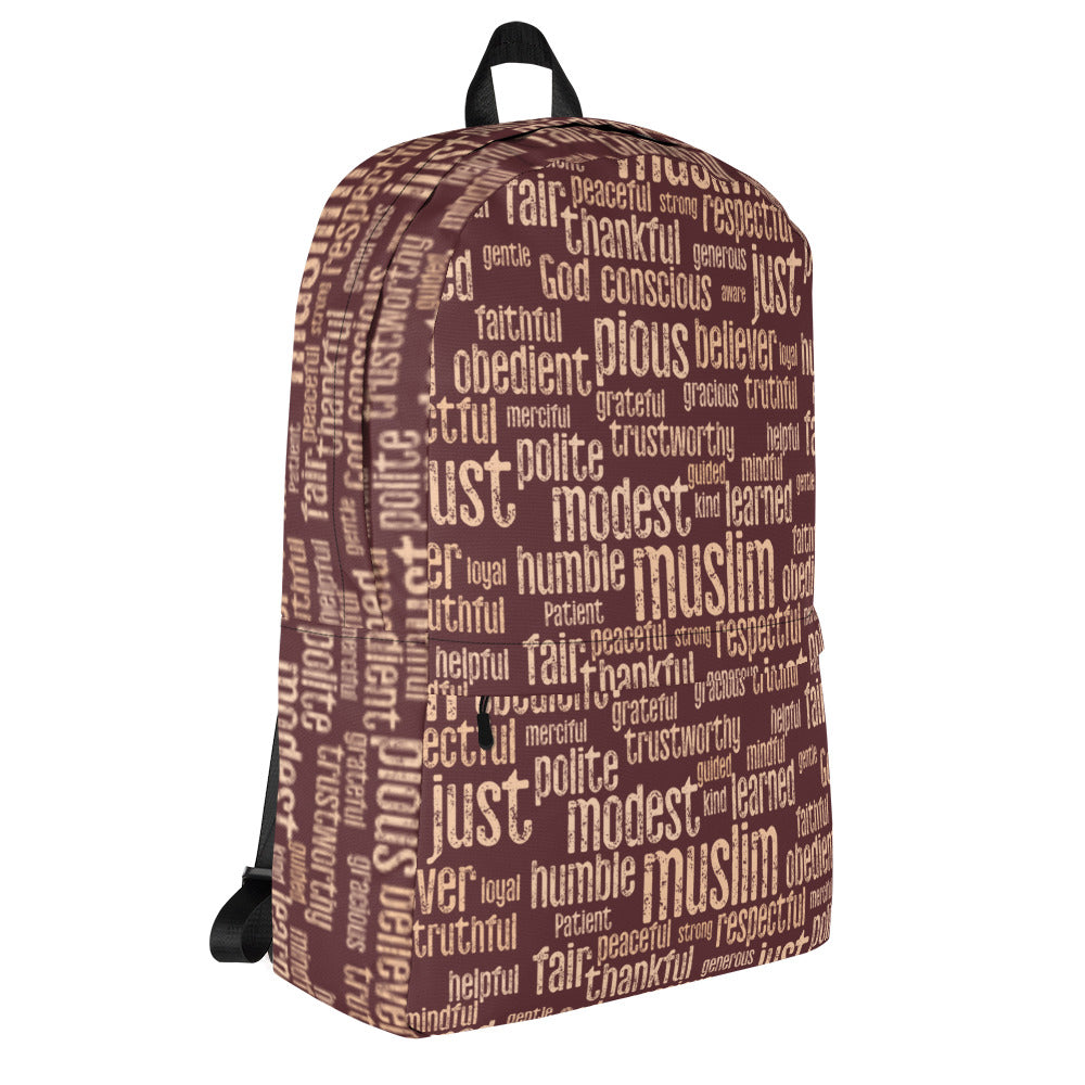 This is Muslim. Backpack in Mauve