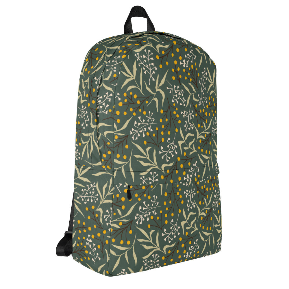 Olive Floral Backpack