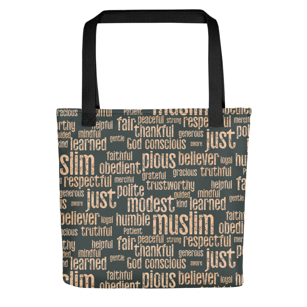 Muslim Words Tote bag