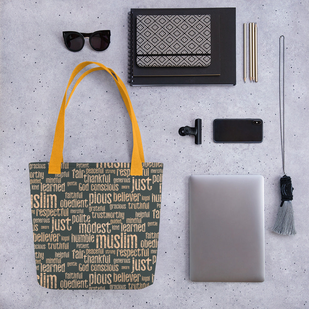 Muslim Words Tote bag