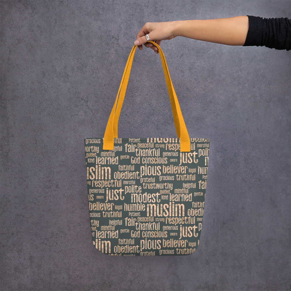 Muslim Words Tote bag