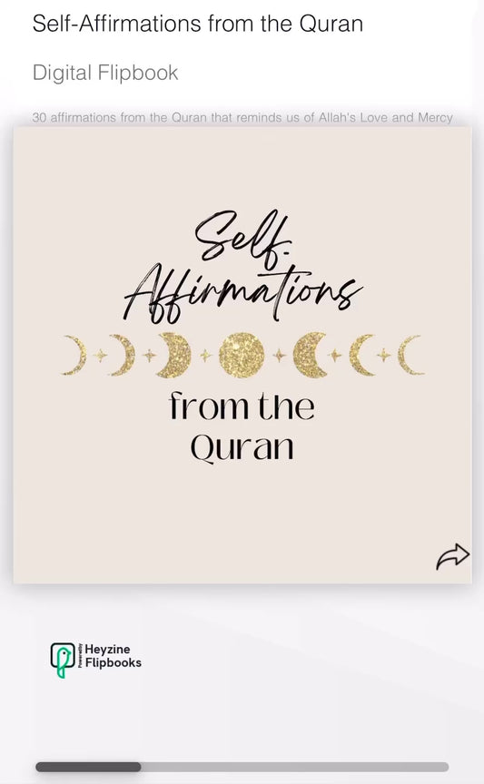 Digital Flipbook- Self-Affirmations from the Quran